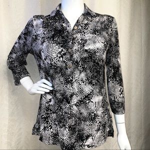 Dana Buchman Animal Print Blouse